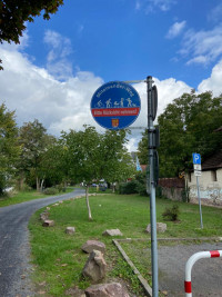 Schild Miteinander Radweg in Kleinostheim